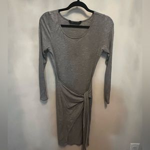 Grey bodycon long-sleeved wrap dress | M | Seven Sisters | From M Boutique